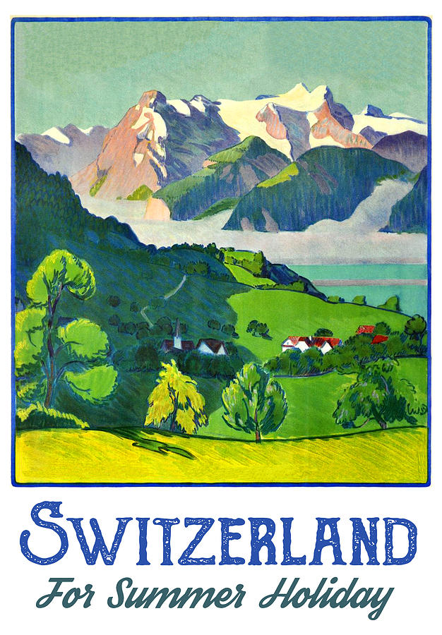 Switzerland for Summer Digital Art by Long Shot