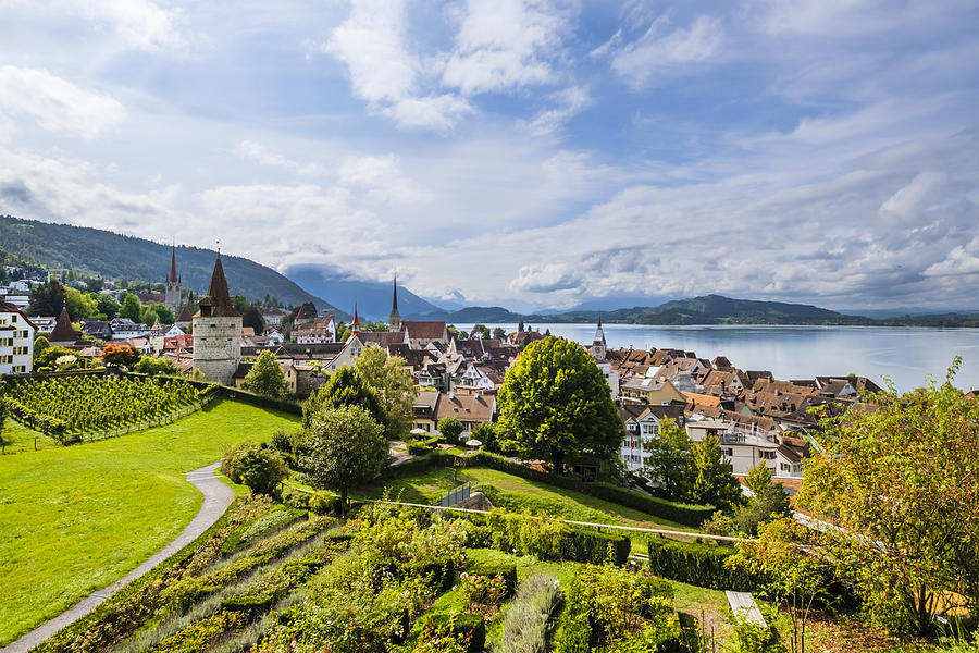 Switzerland - Panorama of Zug Photograph by Flavio Vallenari Switzerland - Panorama of Zug Photograph by Flavio Vallenari