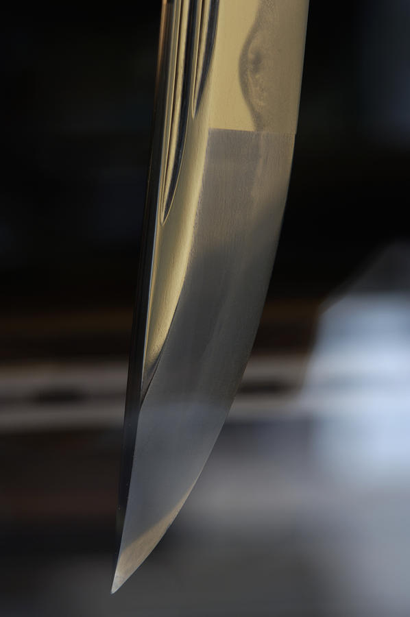 Sword, close-up of pointed edge Photograph by Wataru Yanagida