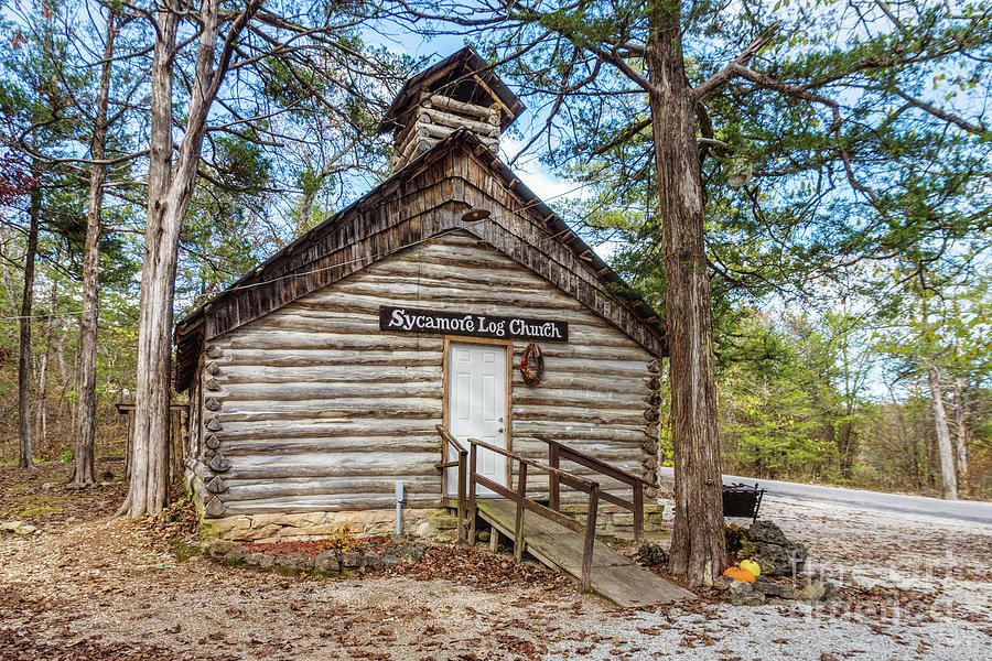 Sycamore Log Church Photograph by Jennifer White