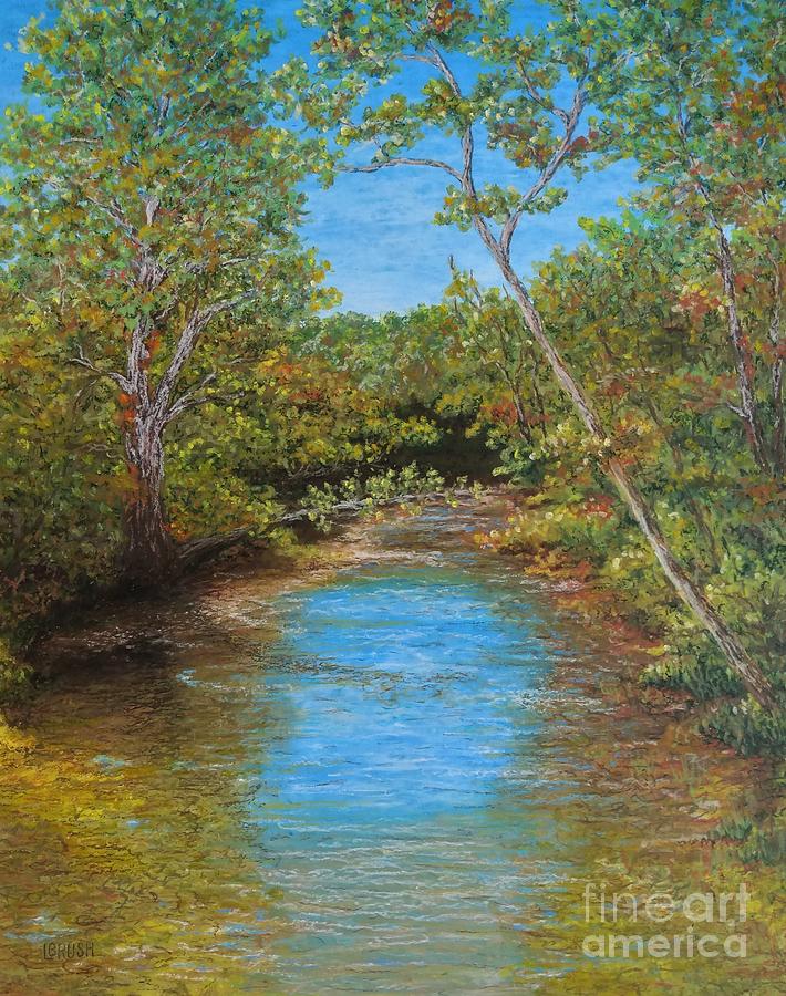 Sycamores of Wilson Bridge Pastel by Lisa Bliss Rush