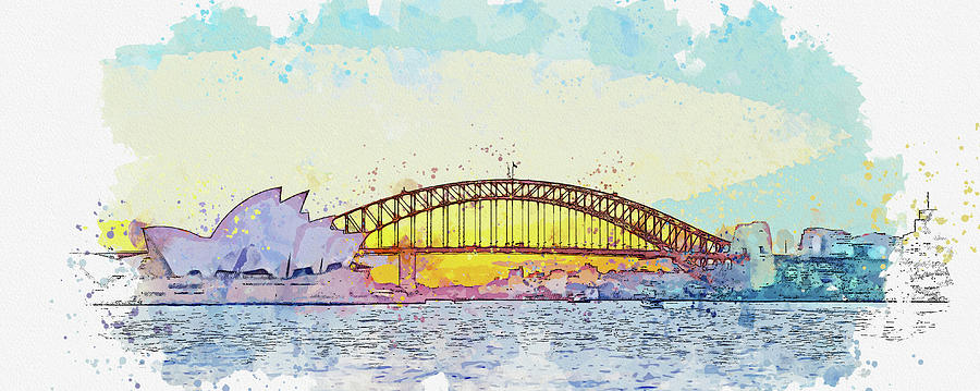 Sydney, Australia 5, Watercolor, By Ahmet Asar Painting