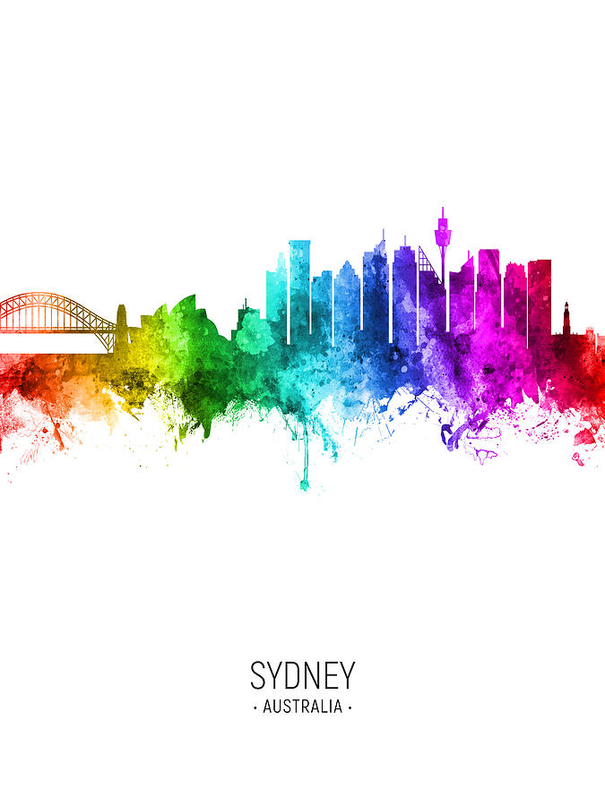 Sydney Australia Skyline #51 Digital Art by Michael Tompsett