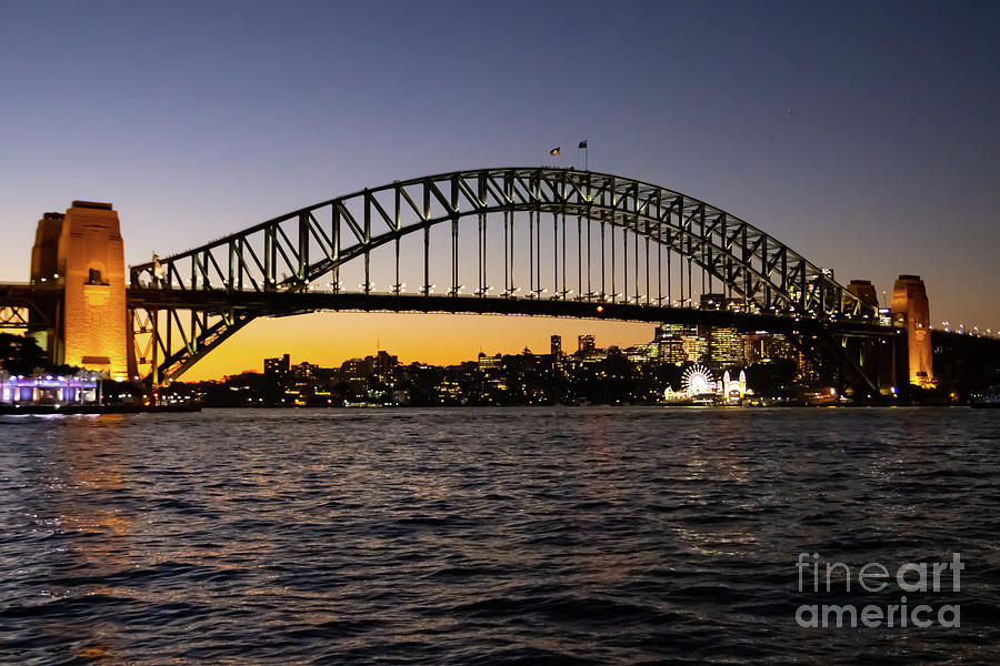 Sydney Harbor Bridge Sunset Photograph by Suzanne Luft