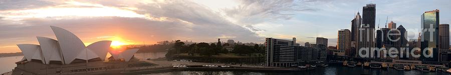 Sydney Harbor Sunset Panorama  Photograph by World Reflections By Sharon