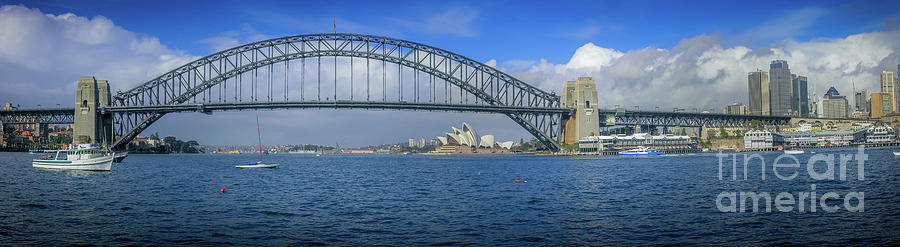 Sydney Harbour Bridge panorama Photograph by Fran Woods