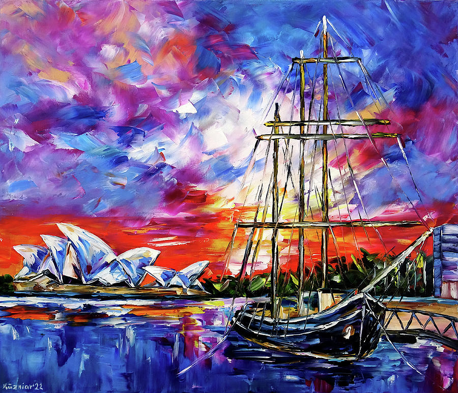 Sydney Harbour Painting by Mirek Kuzniar
