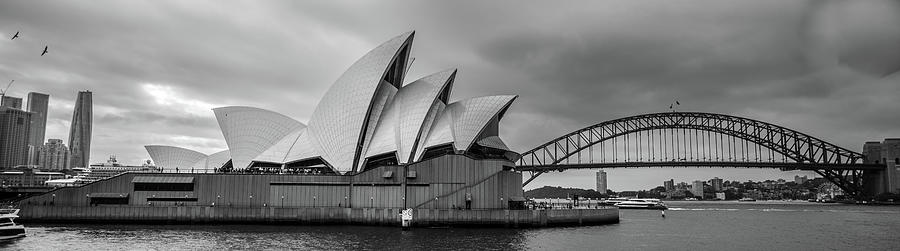 Sydney opera house and bridge Photograph by Fred DeSousa