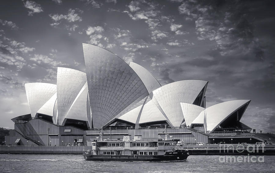 Sydney Opera House Black And White - Australia Photograph