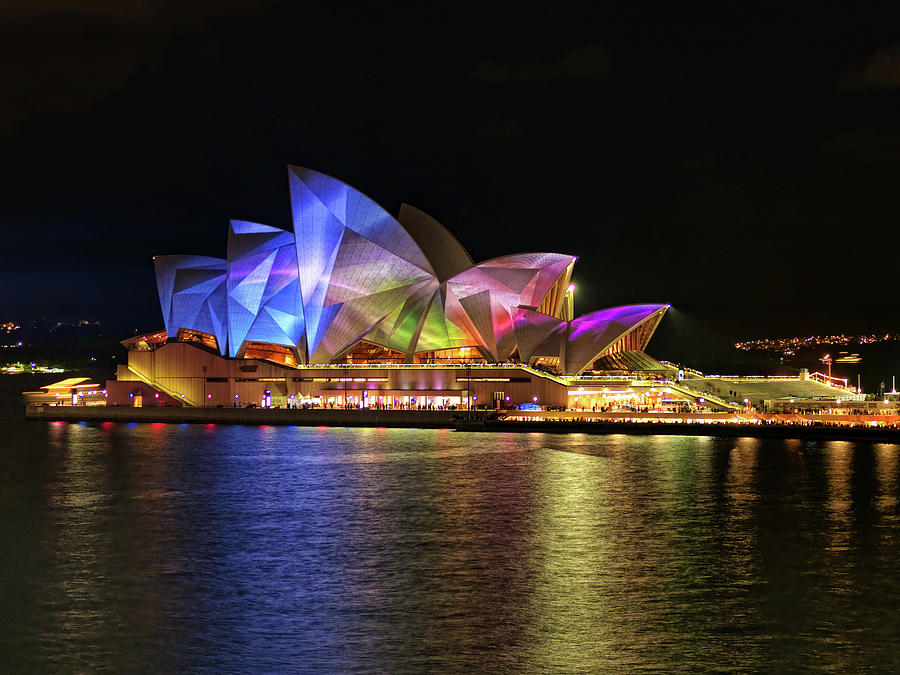 Sydney Opera House during a light festival Photograph by Matthew ...