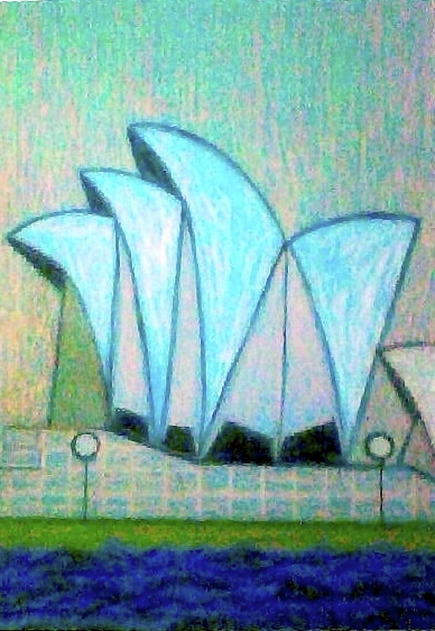 Sydney Opera House in Blue Painting by Irina Rabeja - Fine Art America