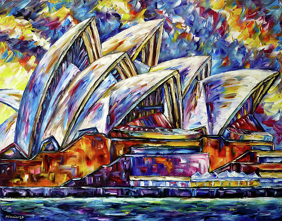 Sydney Opera House Painting by Mirek Kuzniar
