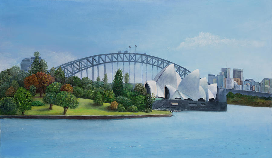 Sydney Opera House Painting by Nadine Button