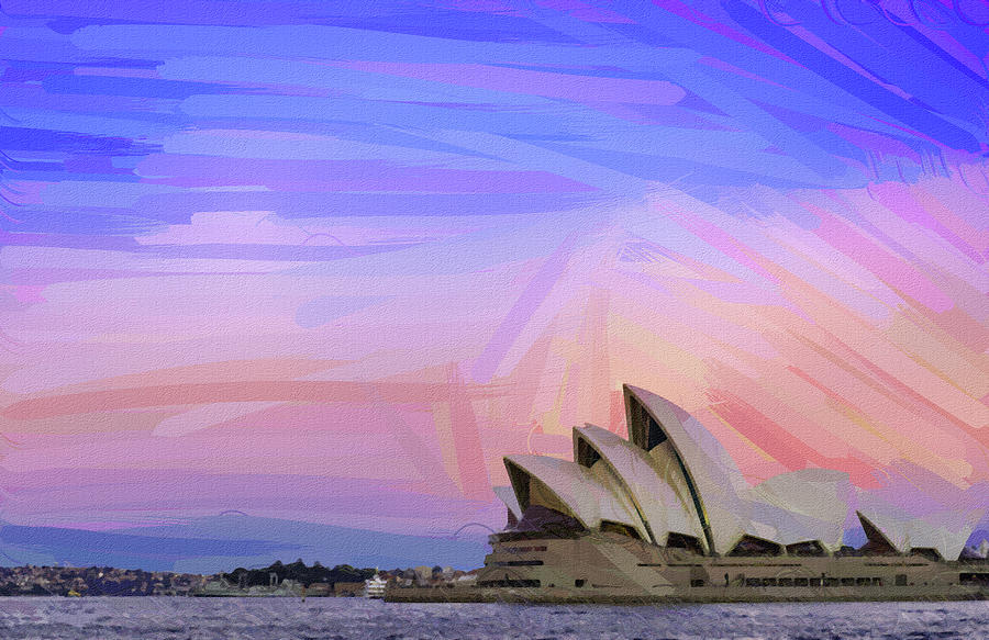 Sydney Opera House, Sydney, Australia 2 - Painting By Ahmet Asar Painting