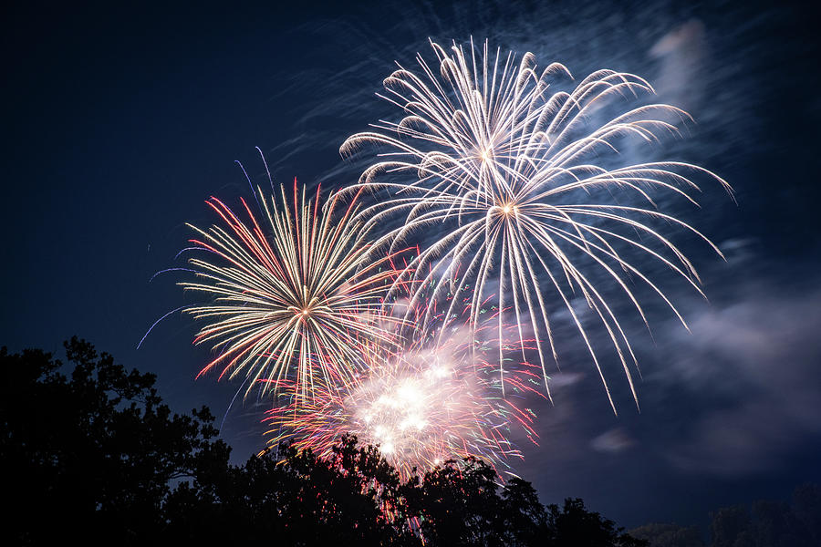Sylva Fireworks Photograph by Robert J Wagner