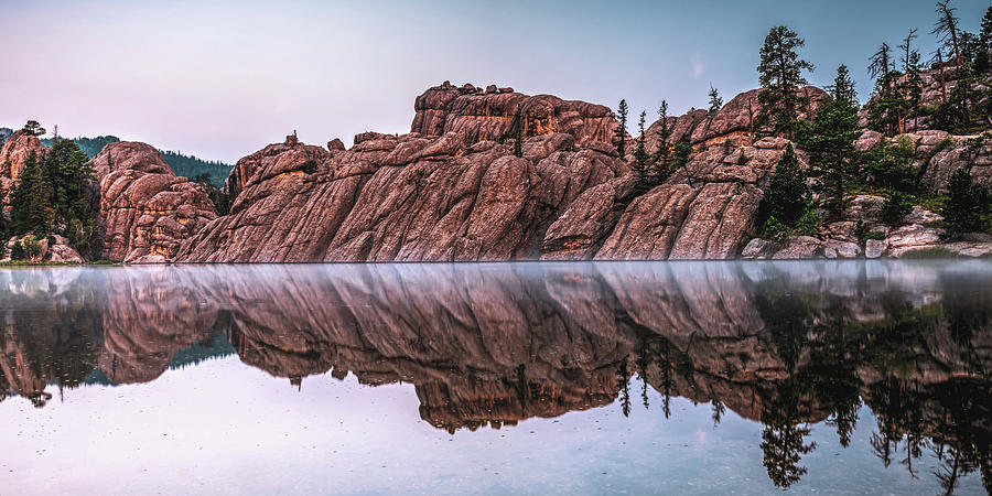 Sylvan Lake Rocky Panoramic Reflections Photograph by Gregory Ballos