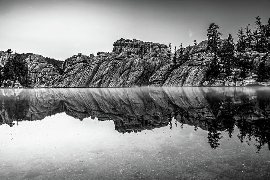 Sylvan Lake Stillness Monochrome Photograph by Gregory Ballos