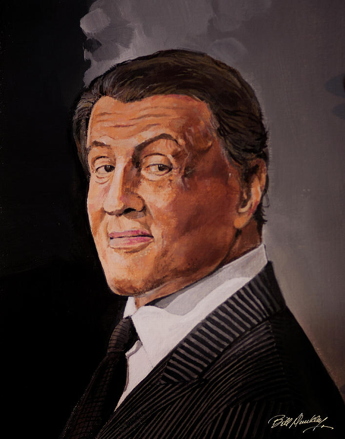 Sylvester Stallone Painting by Bill Dunkley