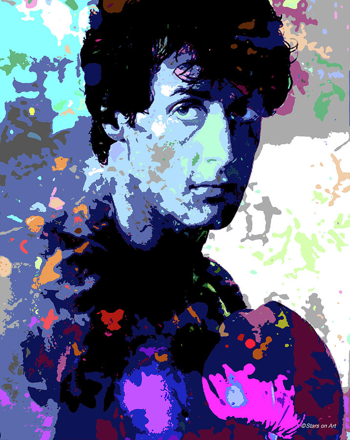 Sylvester Stallone psychedelic portrait Digital Art by Stars on Art