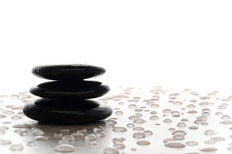 Symbolic Black Polished Stone Zen Meditation Cairn Photograph by Olivier Le Queinec