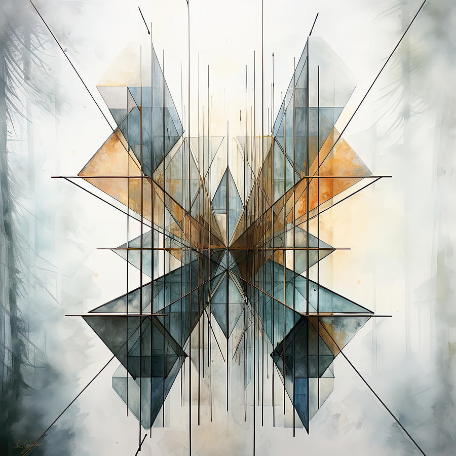 Symmetric Sequoia Art Painting by Lourry Legarde