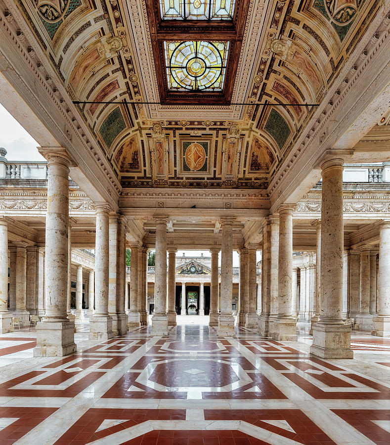 Symmetrical Majesty of Terme Tettuccios Entrance Hall Photograph by Benoit Bruchez Symmetrical Majesty of Terme Tettuccios Entrance Hall Photograph by Benoit Bruchez
