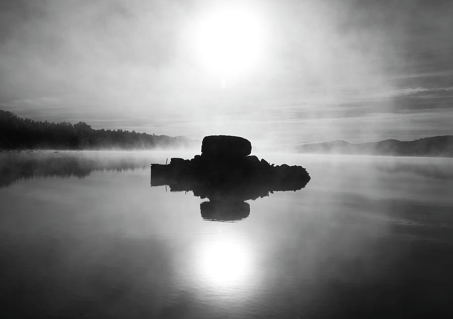 Symmetrical Reflections Black And White Photograph by Dan Sproul