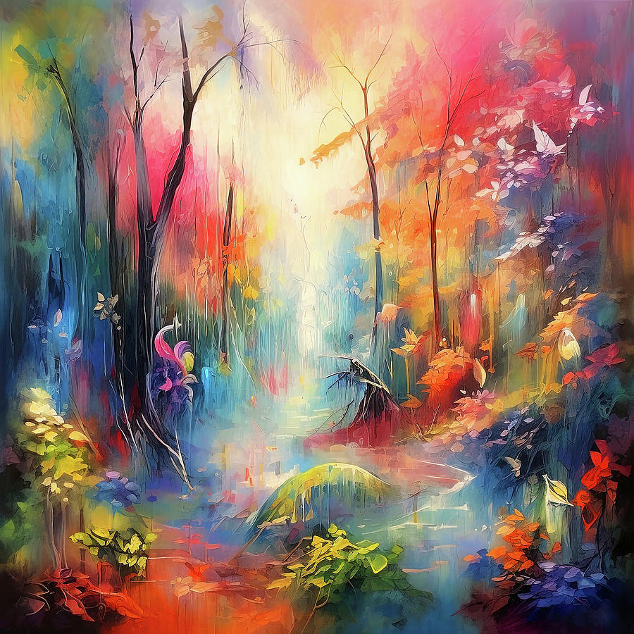 Symphony of Enchanted Lands, 01 Painting by AM FineArtPrints - Fine Art ...