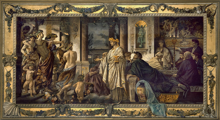 Greek Painting - Symposium by Anselm Feuerbach