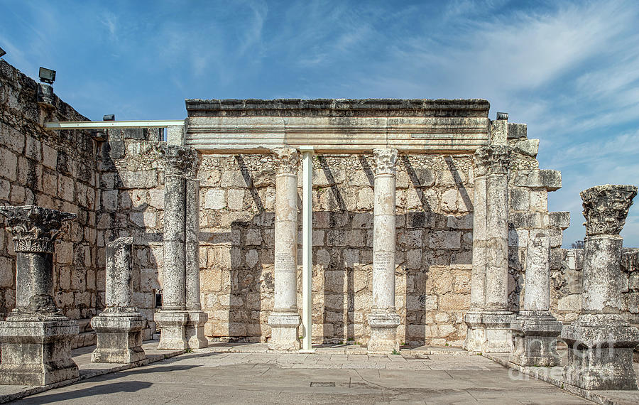 Synagogue Ruins, Capernaum Photograph by Janet Barnes - Fine Art America