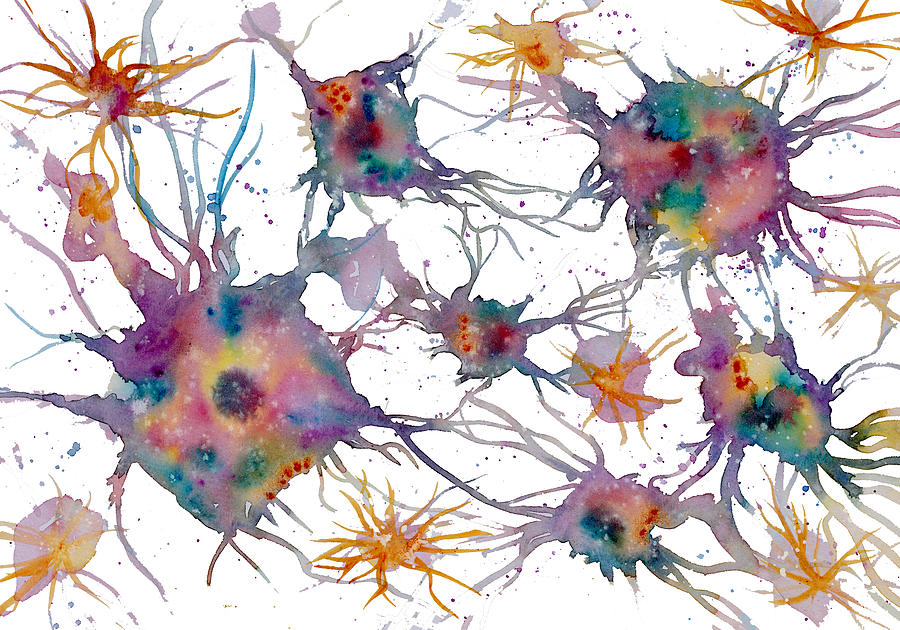 Synapses Watercolour Painting by Ann Leech