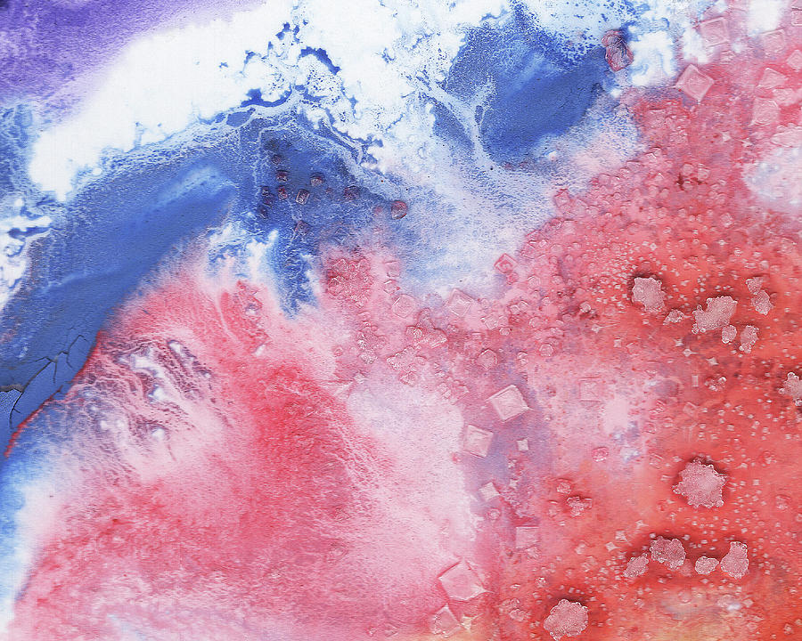  Synergy Of Crystal And Abstract Watercolor Decorative Art I Painting by Irina Sztukowski
