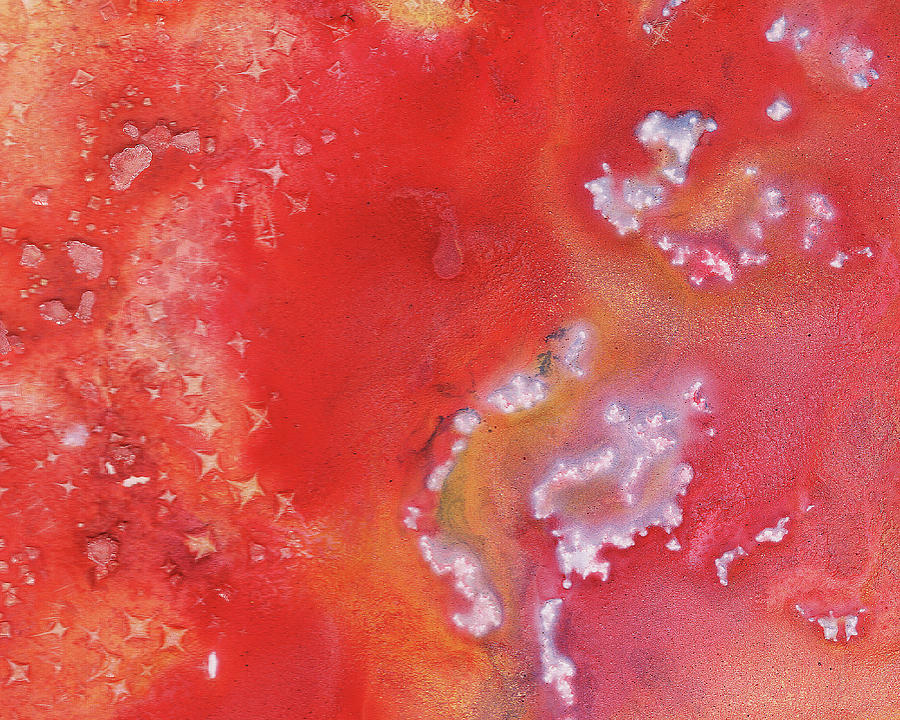 Synergy Of Crystal And Abstract Watercolor Decorative Art IV Painting by Irina Sztukowski