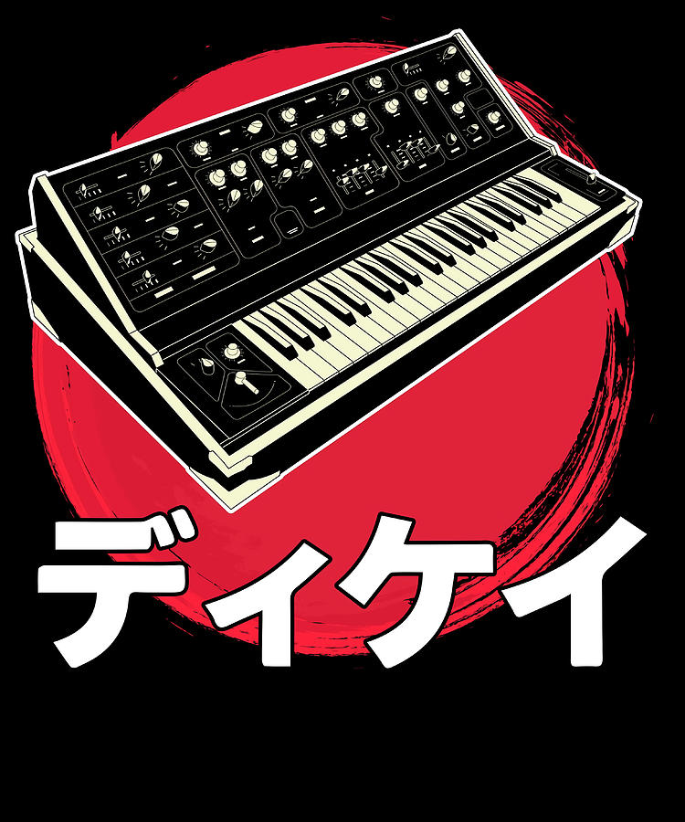 Synthesizer Japanese Analog Synthwave Techno Painting by Mason Danielle Pixels