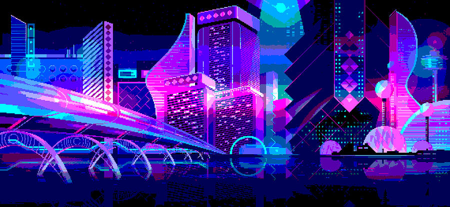 Synthwave City Digital Art by Albert Glass - Fine Art America