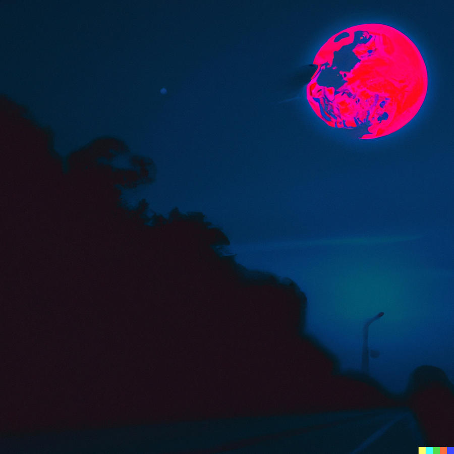 Synthwave Moon #3 Digital Art by AI X Art | Pixels