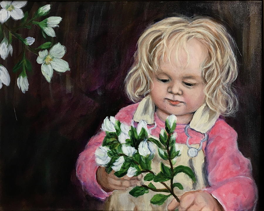 Syringa Bouquet Painting by Bonnie Peacher