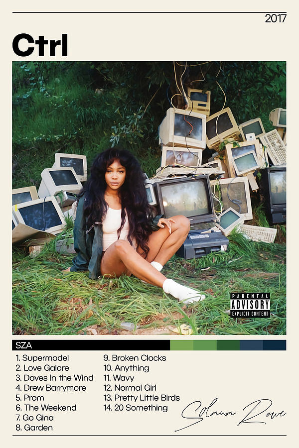 SZA Poster CTRL Poster SZA Ctrl Tracklist Painting by Owen Helen | Pixels