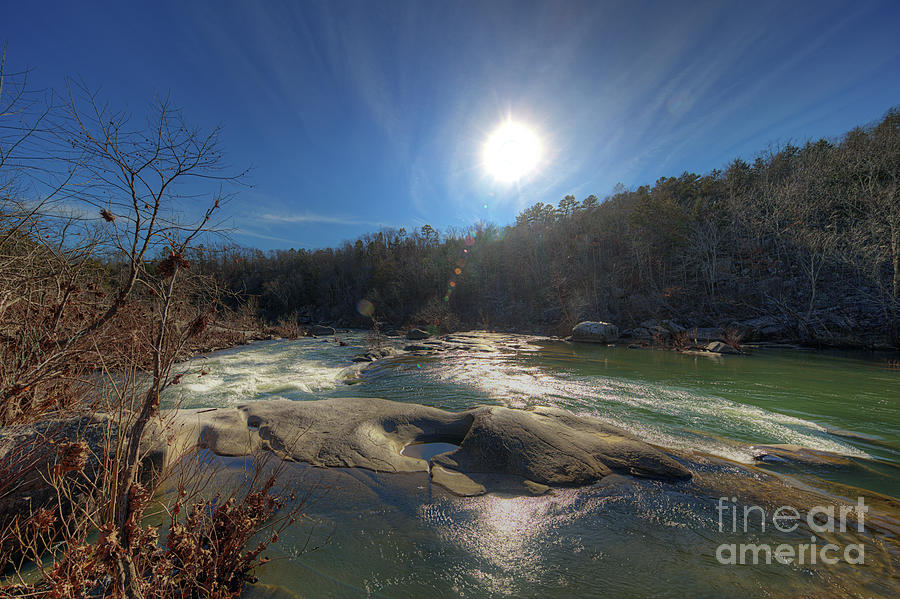 Winter Photograph - St. Francis River Flowing into the Sun  by Larry Braun