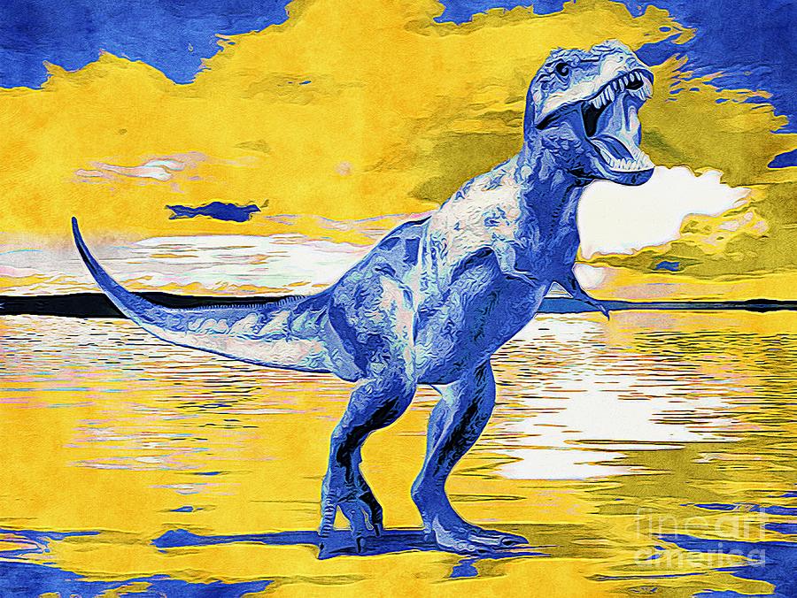 T-Rex Dinosaur Digital Art 02 Digital Art by Douglas Brown