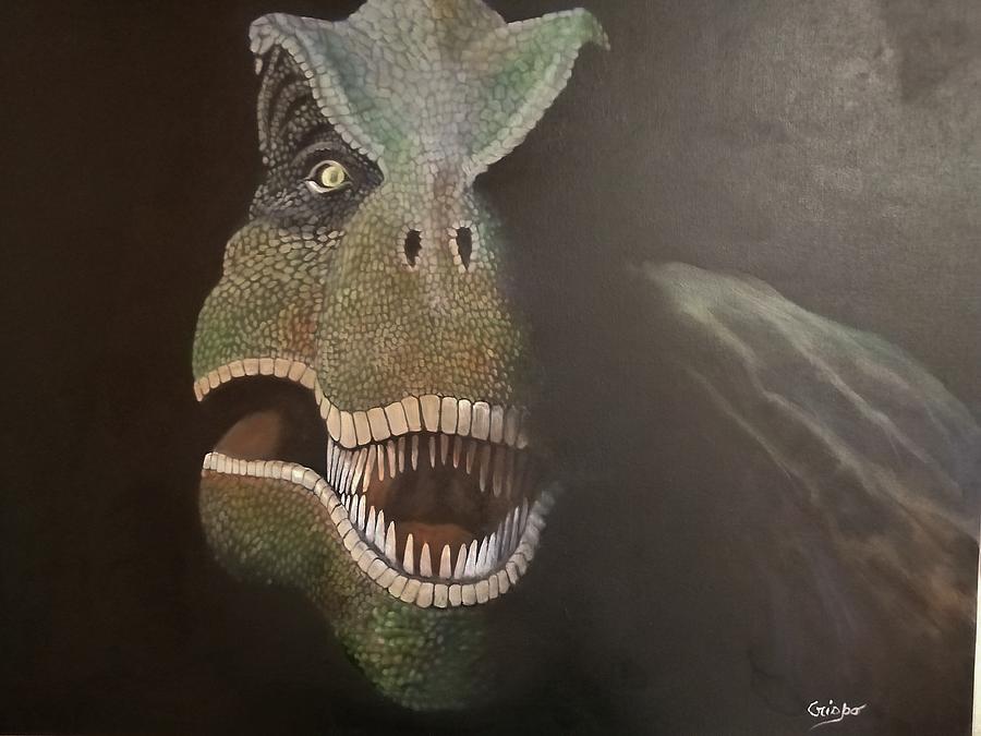 T-Rex Painting by Jean Yves Crispo