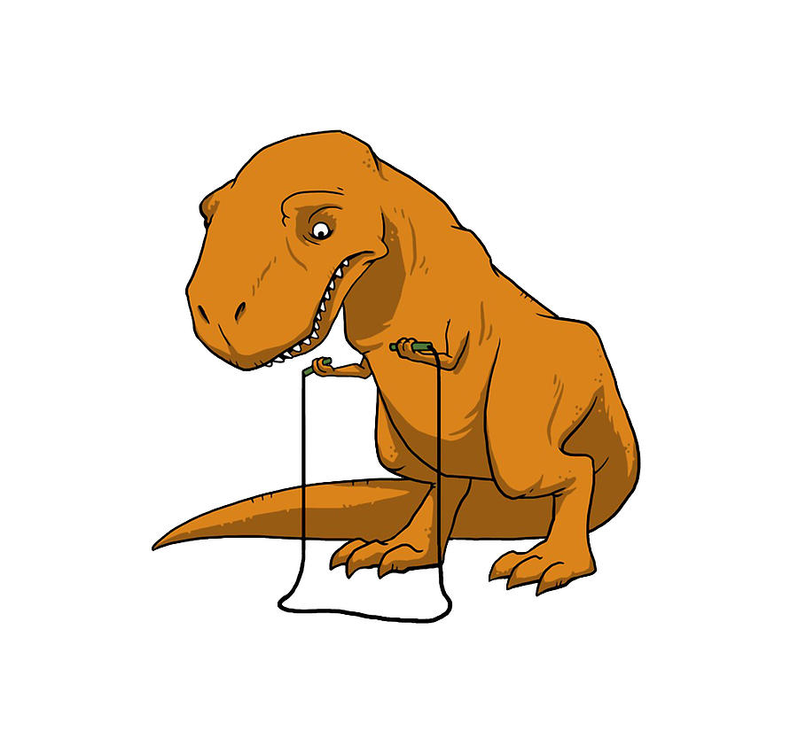 Dinosaur Digital Art - T-rex by Naomi P Walker