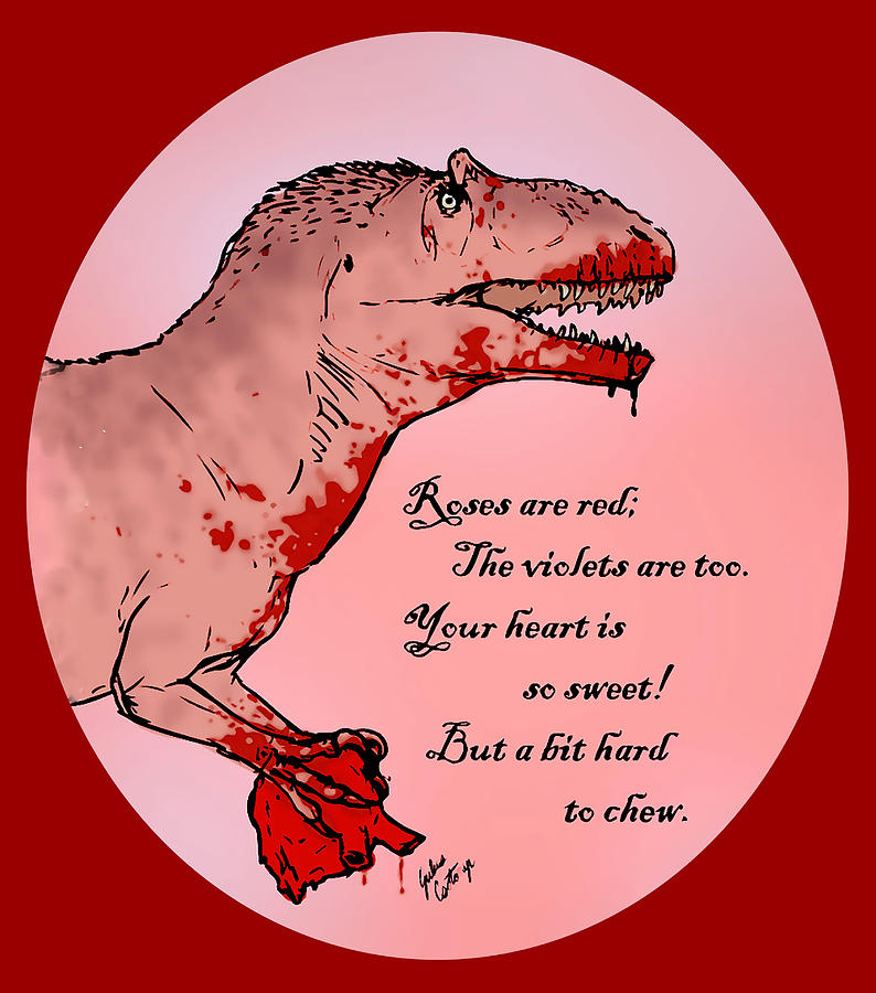 Allosaurus - Valentine  Digital Art by Julius Csotonyi