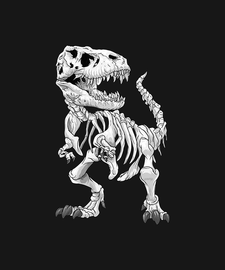 T-Rex Skeleton Dino bones paleontologist Fossil Dinosaur T-Shirt ...