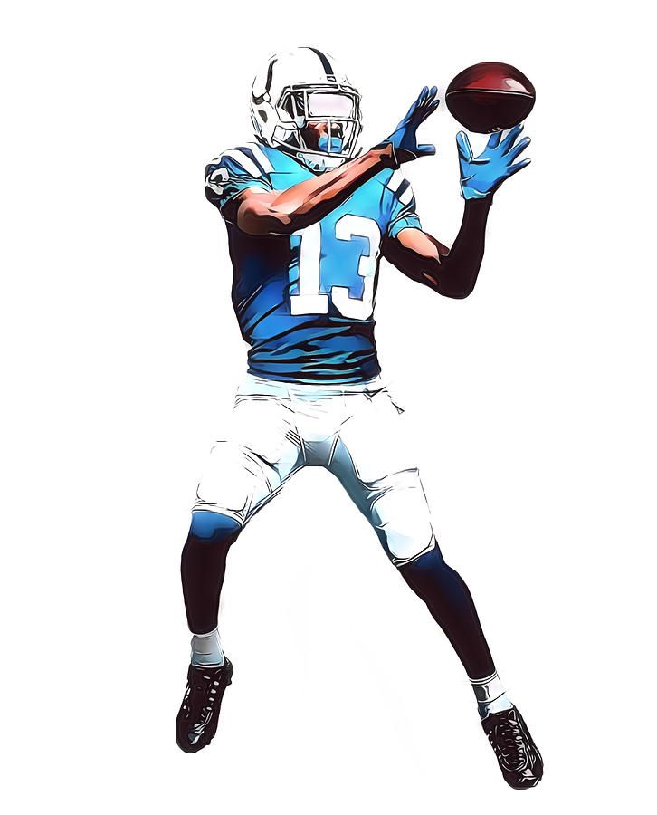 T Y Hilton Indianapolis Colts Watercolor Strokes Pixel Art 25 Mixed ...