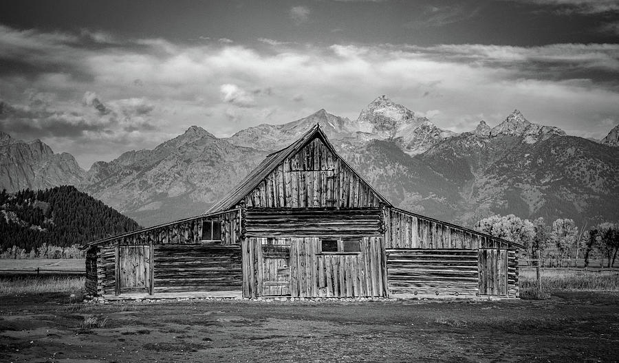 TA Moulton Barn Black And White Photograph by Dan Sproul