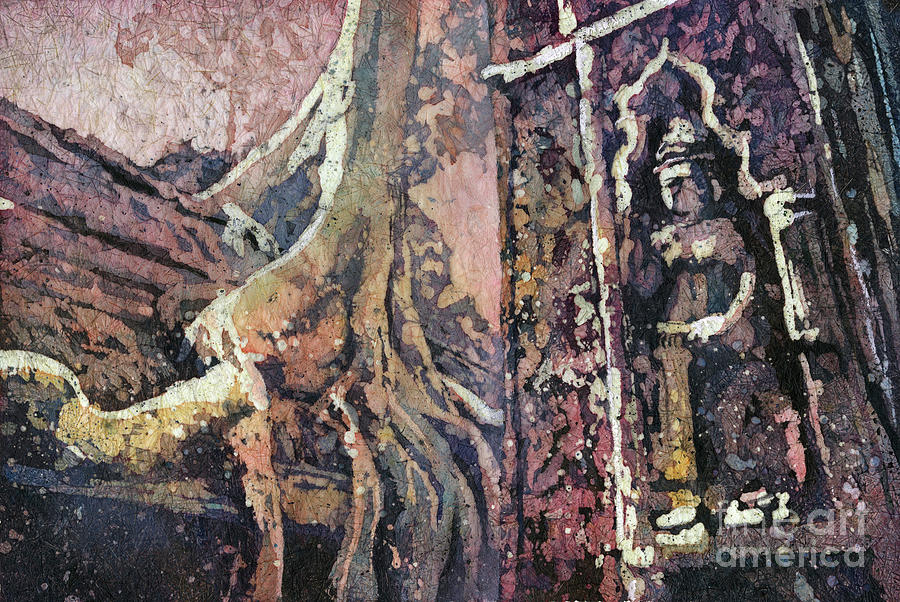 Landmark Painting - Ta Prohm Cambodia by Ryan Fox