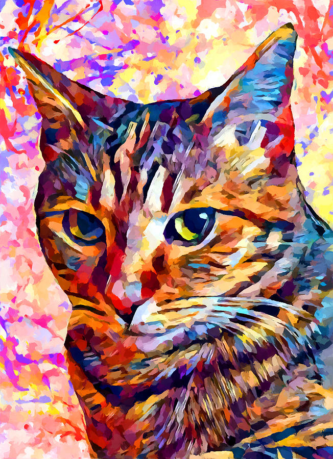 Tabby 2 Painting by Chris Butler