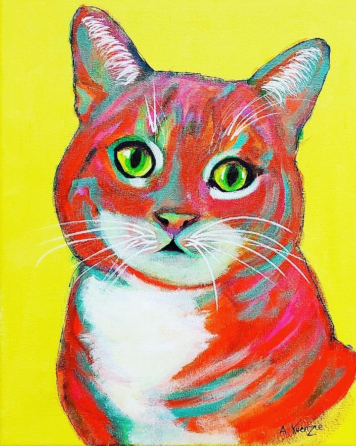 Tabby  Painting by Amy Kuenzie