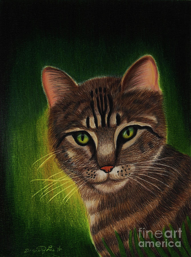 Tabby Cat Painting by Dorothy Lee